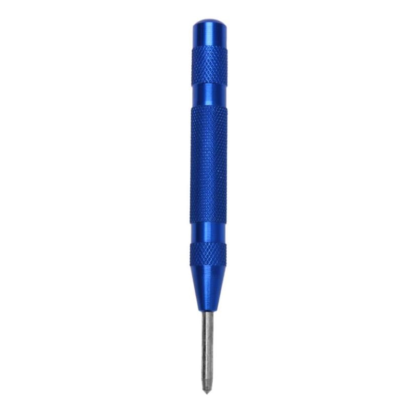 Tunge automatiske center punch dot punch stål fjederbelastet markering starthuller håndværktøj læder håndværk: Blå