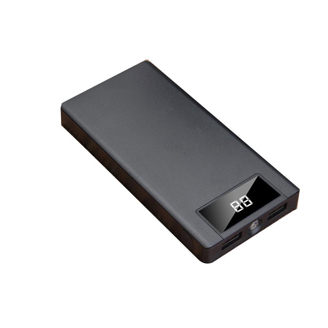 20000 mah batterie externe batterie externe pauvreté banque 2 USB LED Powerbank Portable chargeur de téléphone Portable pour Xiao mi mi iphone X: black