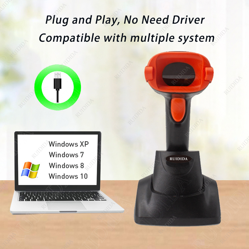 Bluetooth Barcode Scanner 2D Drahtlose Bar code Scanner 2d QR Code Reader Verdrahtete Handheld Reader PDF417 für IOS Android Telefon PC