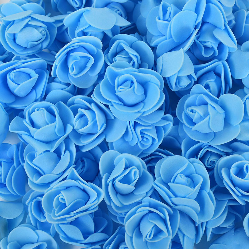 100/300Pcs 3cm Foam Rose Artificial Flowers Head Teddy Bear Roses Handmade DIY Decoration Wedding Valentines Day Home Decor