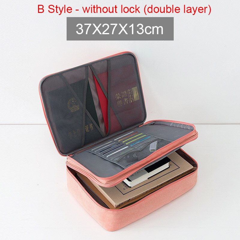 Bolsa de tickets para documentos de viaje, organizador de archivos de gran capacidad para certificados, uso doméstico para viajes, para almacenar artículos importantes, caja de almacenamiento: B Orange