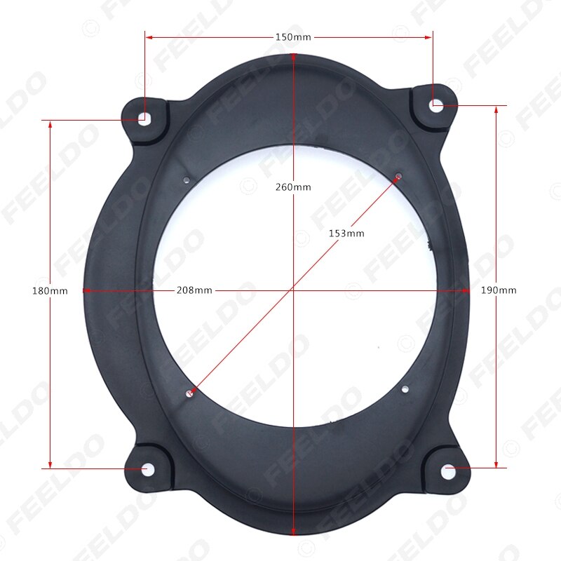 Feeldo bilstereo högtalare distansmatta för toyota camry & tacoma change 6 x 9 "  to 6.5 " främre högtalaradapter distansringkuddar #6032