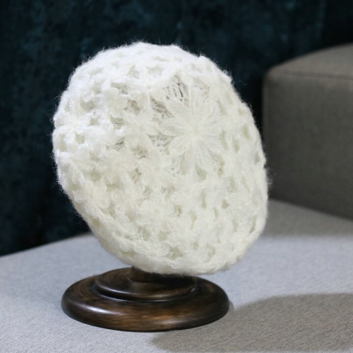 Vrouwen winter mutsen dames baret met bloem gehaakte muts katoenen mutsen tekenhoed rusland bekken hoed hoofddeksels mutsen op vrouwen hoed: 12