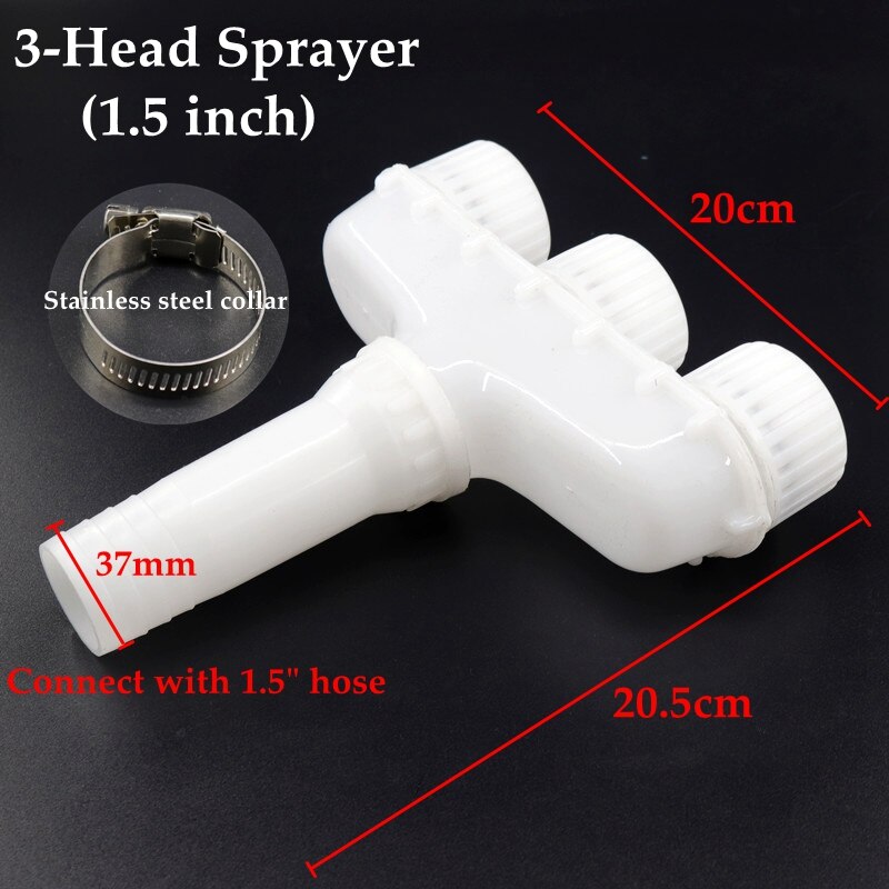 1PC Home Garden Lawn Sprinklers Water Large Flow Watering Agriculture Atomizer Greenhouse Farm Vegetable Irrigation Spray: 3-head 1.5in