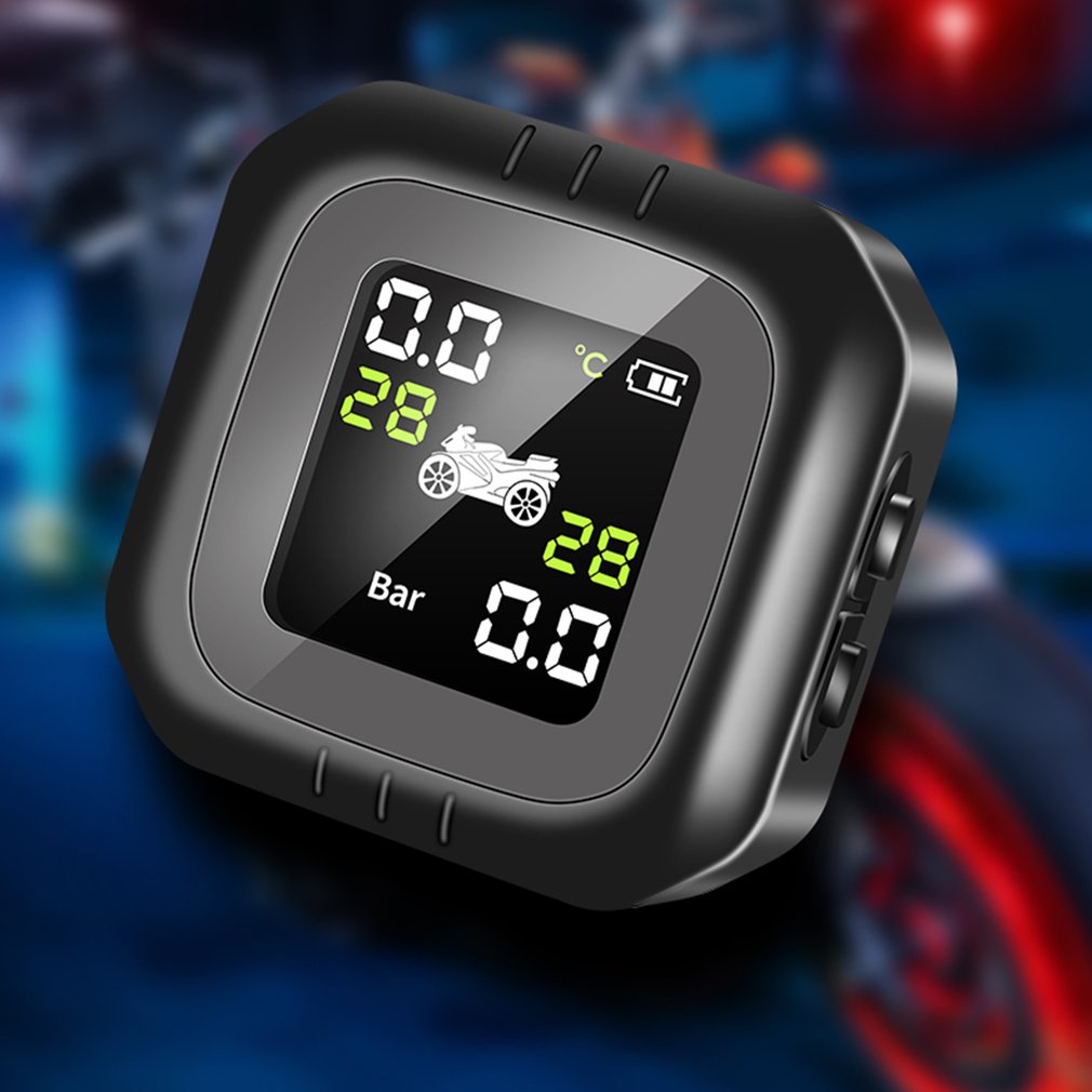Waterproof Motorcycle Real Time Tire Pressure Monitoring System TPMS Wireless External Sensors Tire Detection Monitor