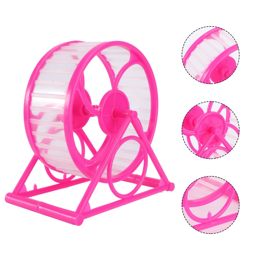 Pet Exercise Sport Wheel Pet Silent Cage for Hamster Jogging Rat Running: Rosy