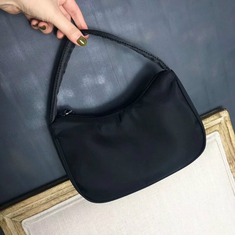 Spring Summer Woman Trendy Green White Single Strap Handbags PU Leather Zipper Shoulder Bag Female Handbag: black B