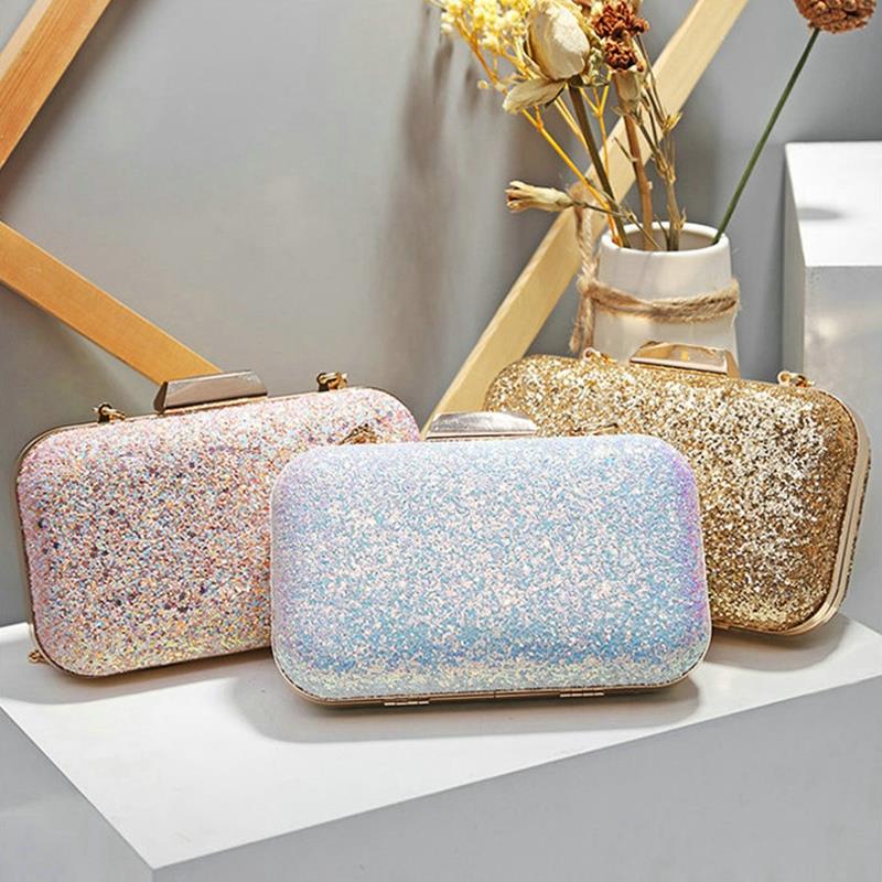 AUAU-Women Evening Bag Wedding Party Bag Diamond Rhinestone Clutches Crystal Bling Clutch Bag Purses