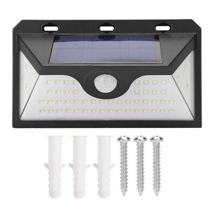 54LED batterie Rechargeable capteur solaire capteur mural mur étanche facile à installer porte d'entrée pour l'extérieur