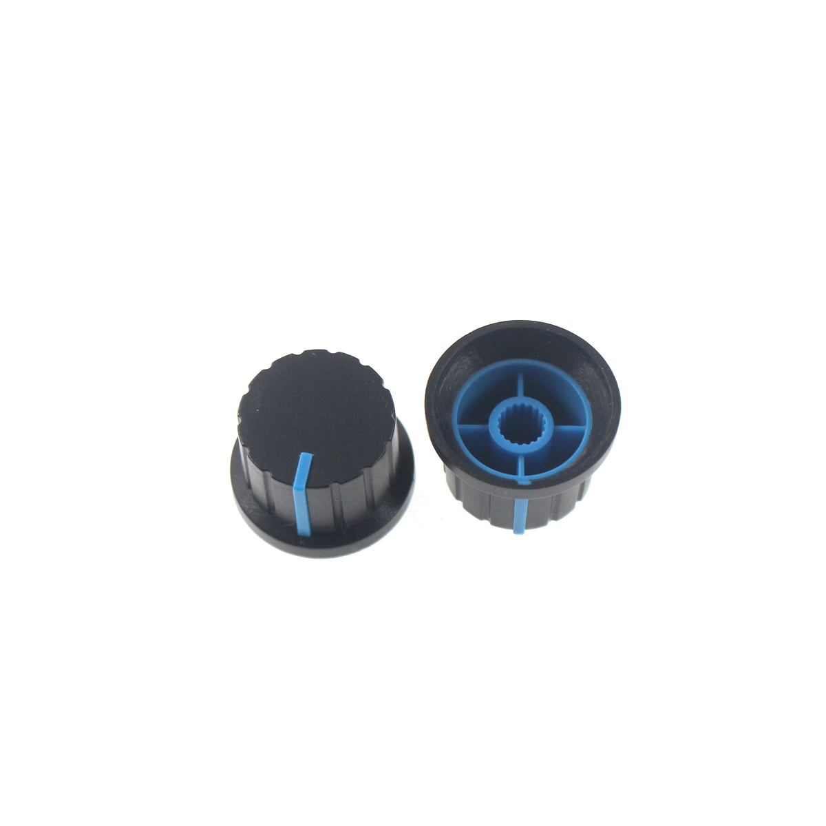 10PCS Dual color knob 24 with indication plastic knob 6mm potentiometer cap speaker knob straw hat amplifier knob