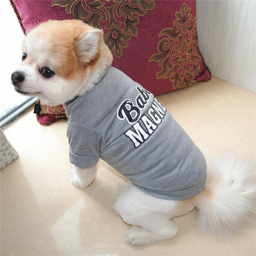 1 stk kæledyrshvalp sommerskjorte lille hund kat kæledyrstøj vest t-shirt hund sommertøj kæledyrsskjorte sødt tøj