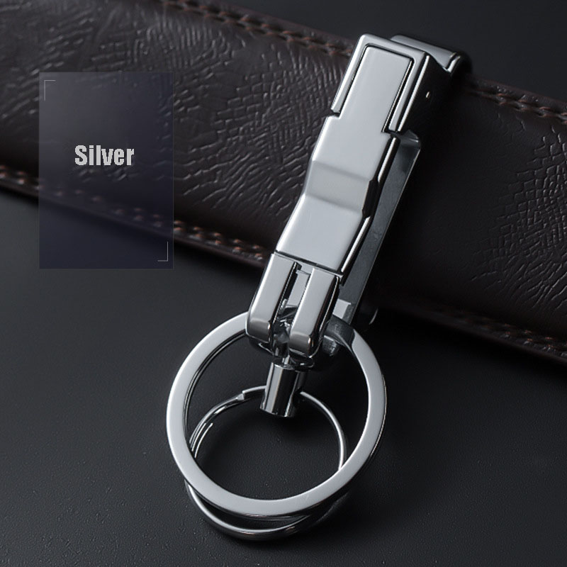 Portachiavi per auto portachiavi portachiavi per auto da uomo in vita portachiavi per auto da appendere regalo per uomo accessori per auto creativi: Grigio
