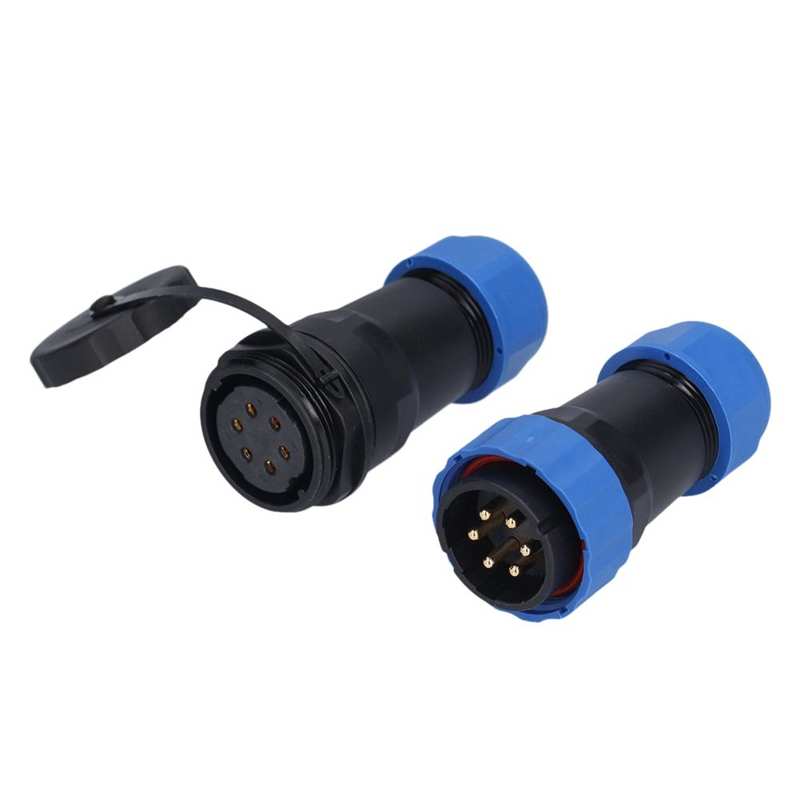 Waterproof Aviation Cable Connector Socket Aviation Plug Socket Firm Connection Solid Pin for Electronic Equipment: 6 core