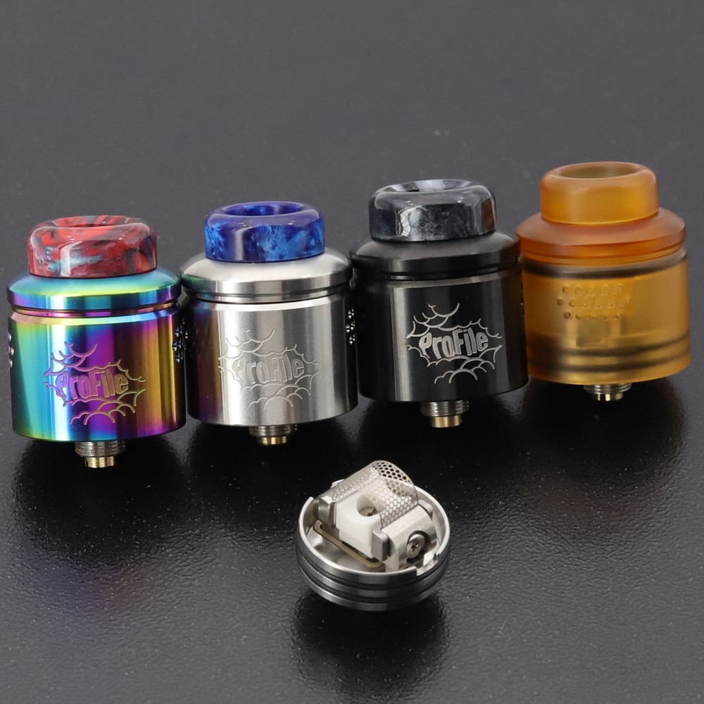 VapSea Profile RDA Atomizer Mesh 24mm Vape Tank Single Coil Rebuilding 22mm Dripping 510 vape atomizer with 1.5 Mech coils