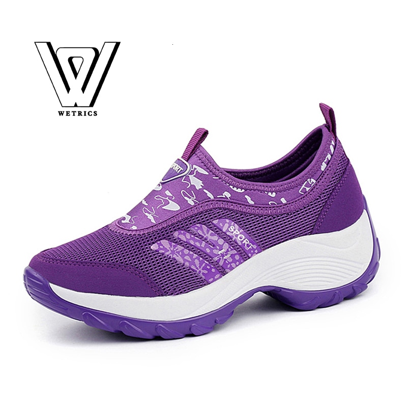 Zapatillas de plataforma WETRICS para Mujer, zapatillas deportivas de aumento Casual, Zapatos planos de malla transpirable, Zapatos vulcanizables, Zapatos Mujer