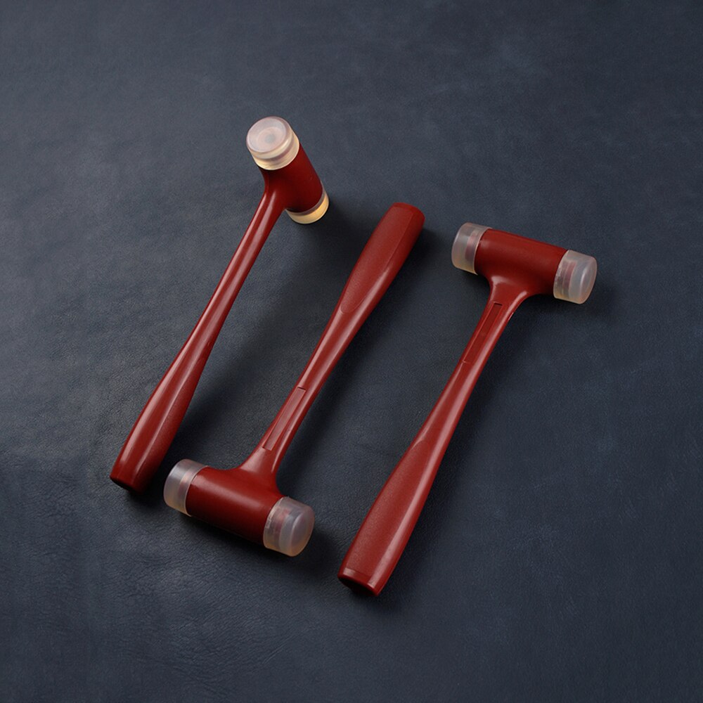 35Mm Kleine Rode Hamer Non-Rebound Rubber Hamer Lederen Tool Hakken Hamer Installatie Hamer Hamer Hoofd Kan Worden vervangen