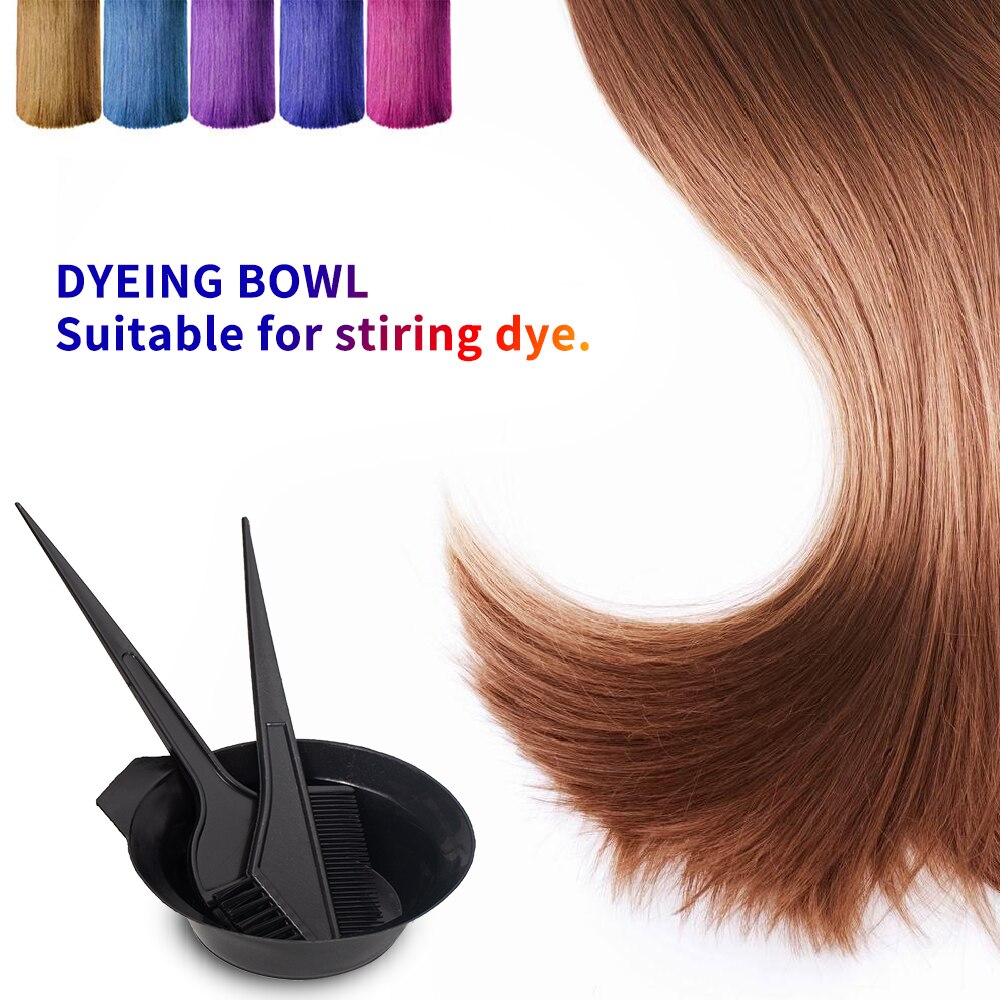 3pcs/set salon hair dye set high hair dye brush comb mixed bowl tone tool lead brush set
