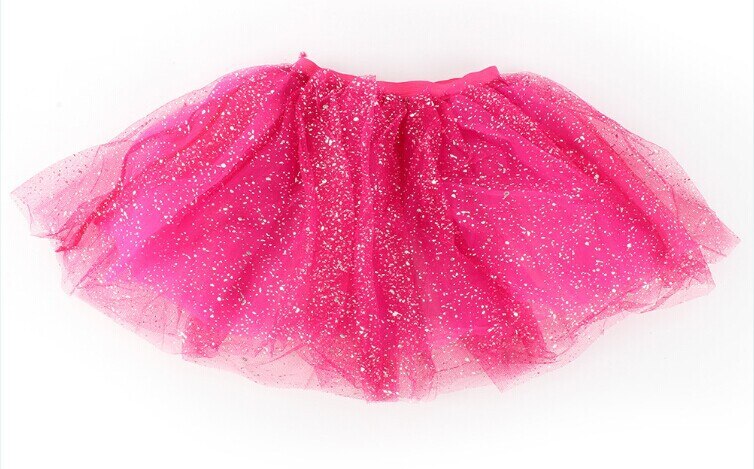Dejlige børn piger prinsesse kort tutu nederdel bling tyl fest ballet dans: Rosenrød