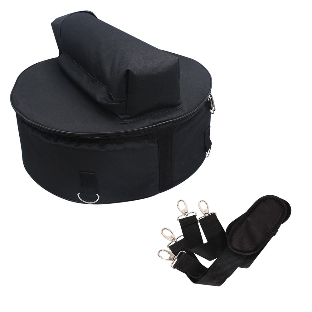 Durable 14 Inch Snare Drum Bag Backpack Case with Shoulder Strap Outside Pockets
