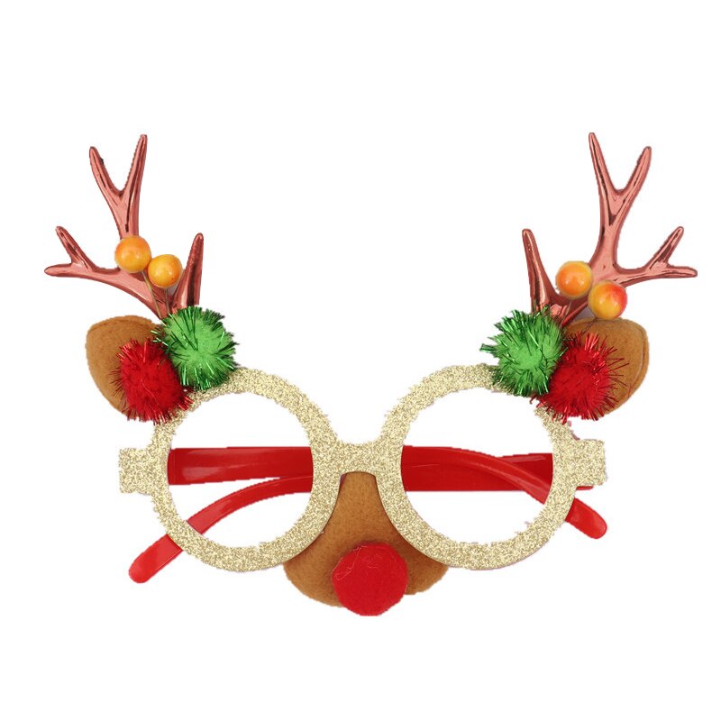 1pc mignon Elk père noël bonhomme de neige lunettes noël fête décoration meilleurs pour adultes et enfants famille fête décoration: 07