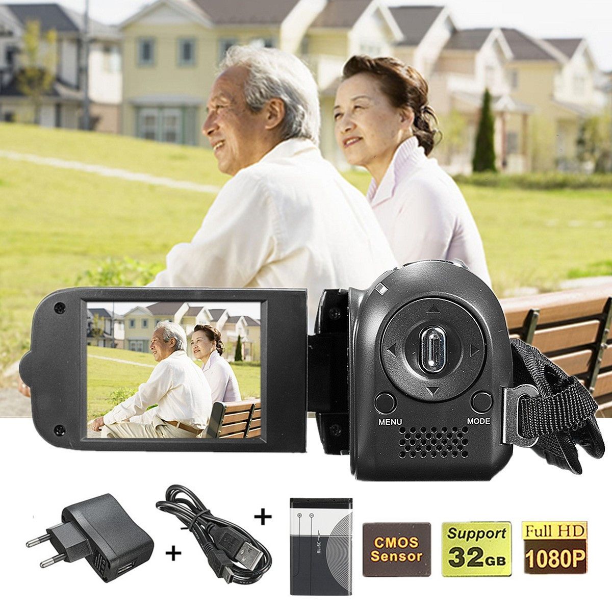 HD 1080P Digitale Video Camcorder 16 Millionen Pixel DV 16X Video Kamera 16MP 2,7 ''LCD Bildschirm Toccare Schermo 16X Zoomen Kamera