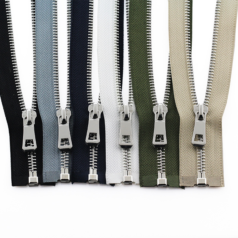 5# 55/65/75cm Open-End Auto Lock Metal Zipper Diy Handcraft For Clothing Pocket Garment Shoes Bags Sewing Accessori