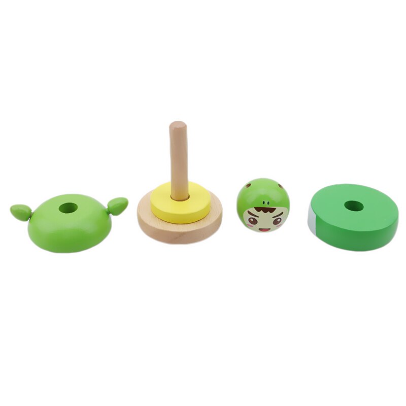 Juguete móvil roly-poly de bloques educativos de madera de dibujos animados para niños recién nacidos juego de apilamiento de