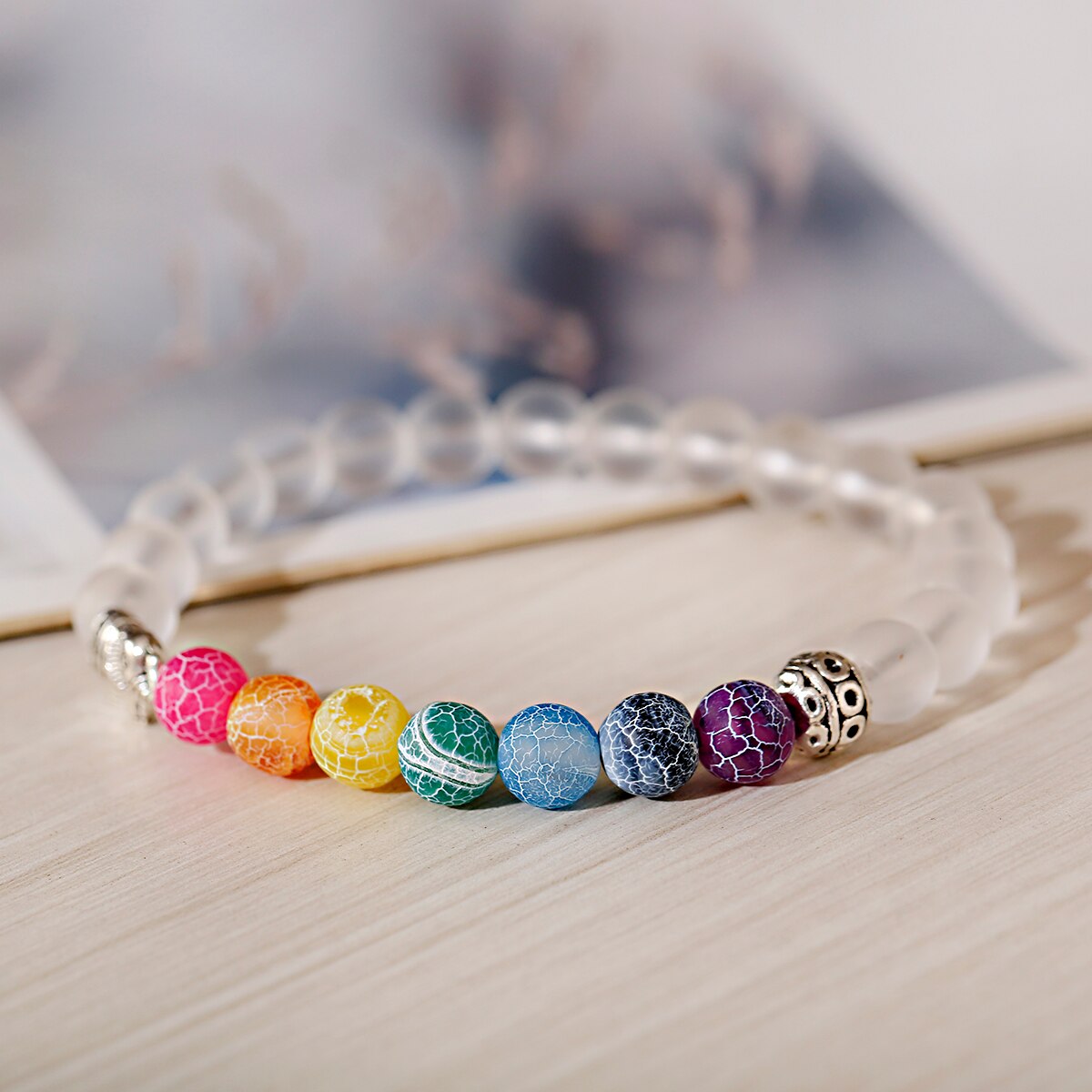 Amader Classic Women's Natural Stone Charm Bracelet Meditation Gold Elephant Beads Bracelets Men Jewelry AB276: Style 8