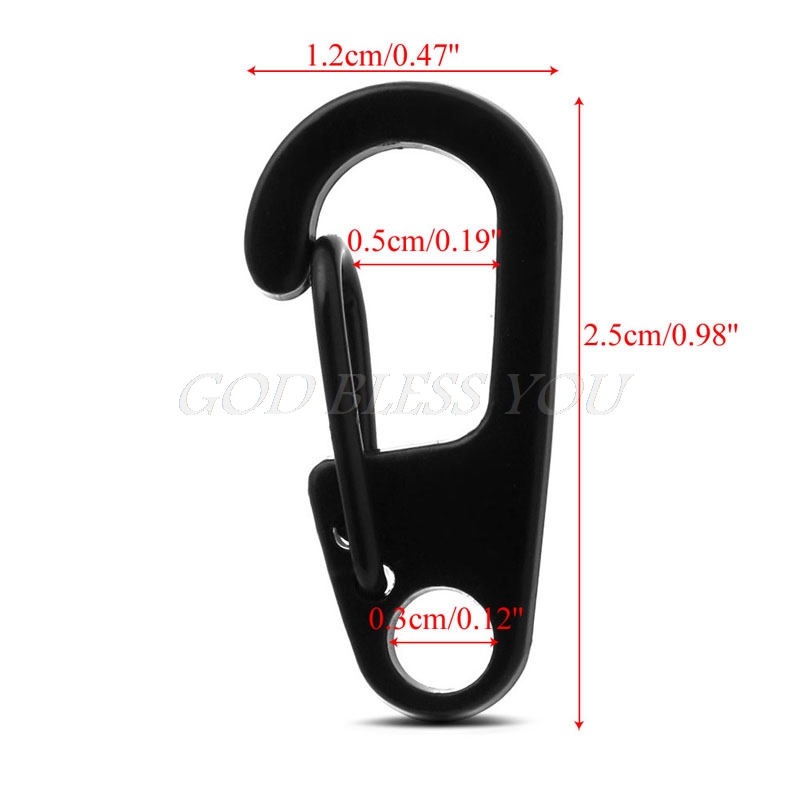 Climbing Safety Harness Useful Stainless Split Steel Keychain Ring Key Clasps Clips Snap Hook