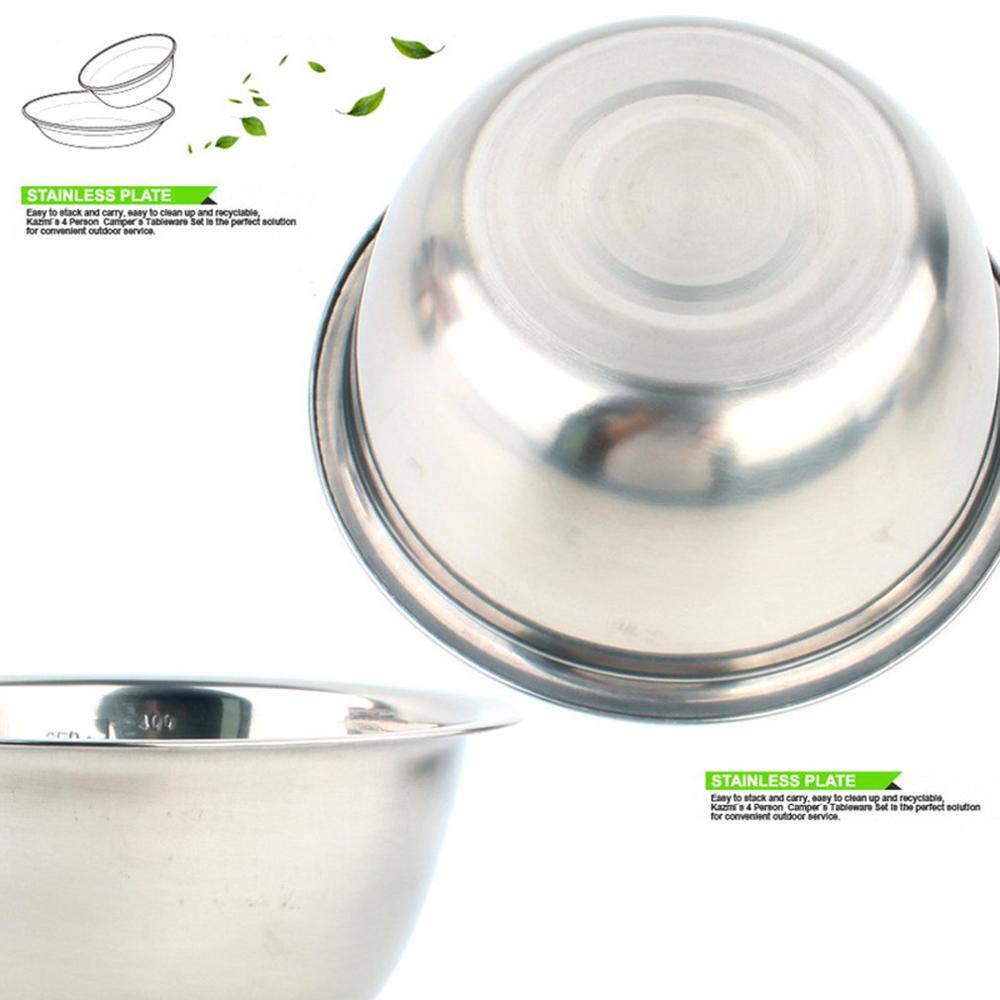 1Set Rvs Mixing Bowls Set Van 5 Non Slip Nestelen Kloppen Kommen Set Mixing Bowls Voor Salade Koken bakken