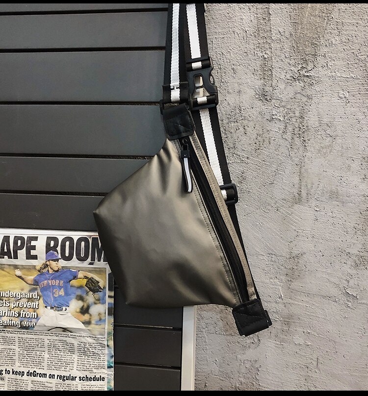 Mulheres diagonal saco de peito à prova dsmall água pequena cintura saco do mensageiro esportes ao ar livre maré marca japonês ins noite equitação reflexivo: Marrom