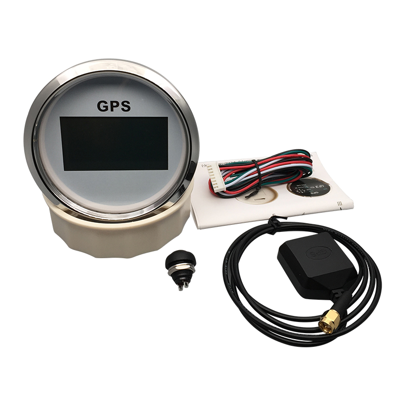 3 3/8" Digital GPS Speedometer Total Mileage Adjustable GPS Blind Area Odometer Compensation 12V 24V