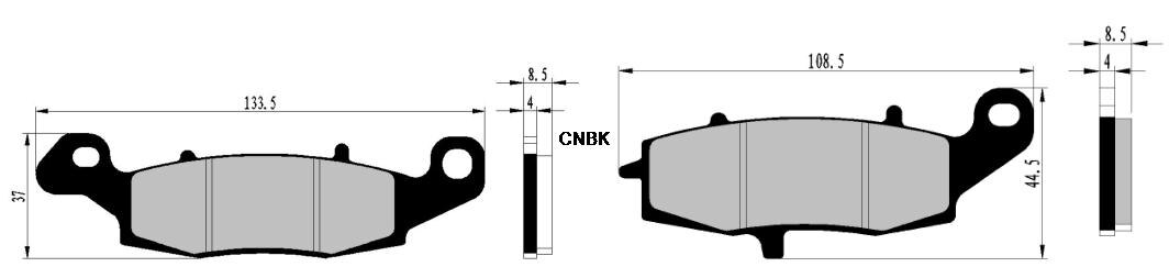 Brake Pad set for CF MOTO 650 NK / 650 TR / 650 TK