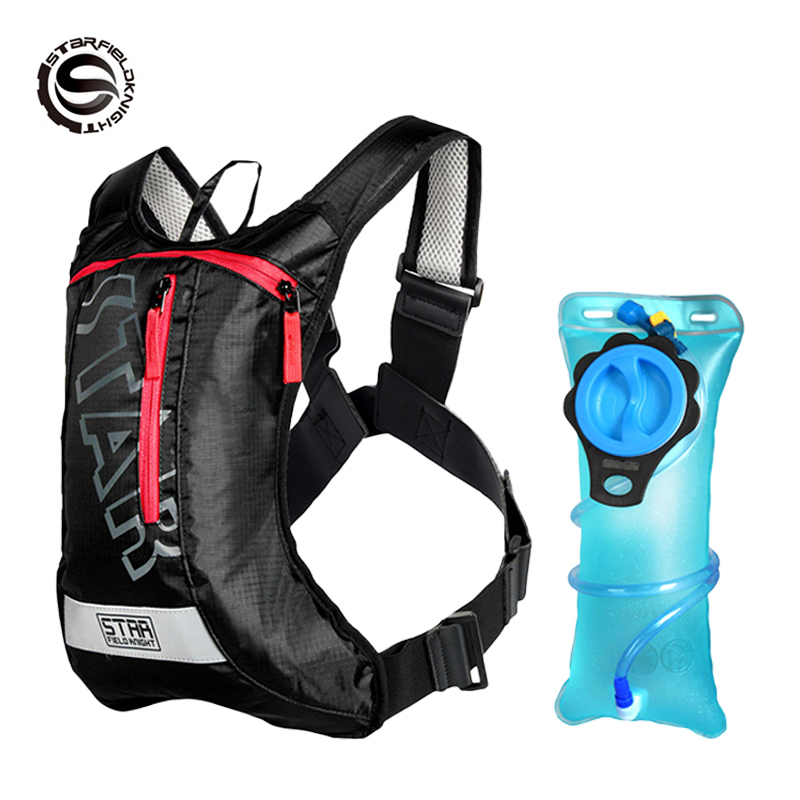 Motorcycle Riding Hydration Backpack MTB Off Road Waterproof Motocross Water Bag Reflective Motorbike Tool Bag High Capacity 2L: GRAY