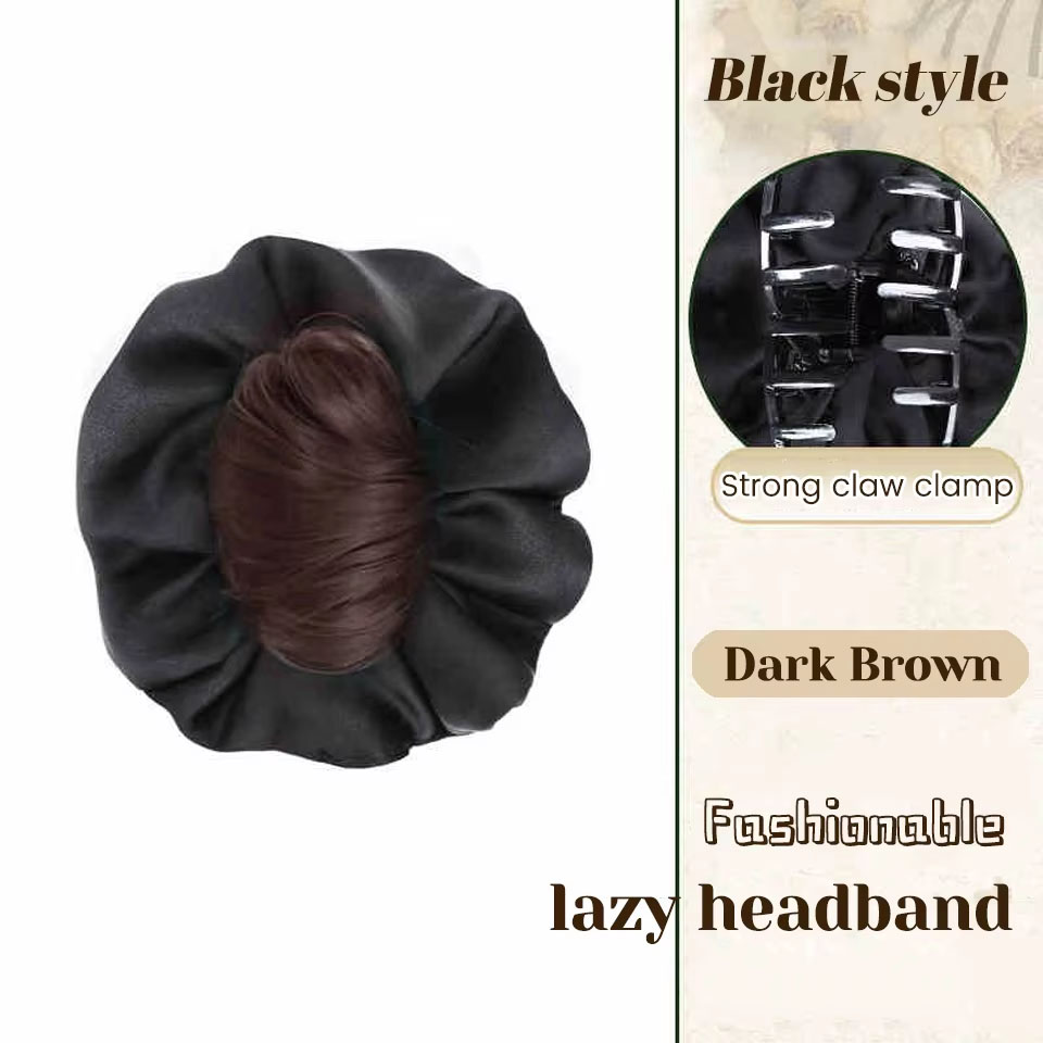 Coque pedaço de cabelo em linha reta chignon extensão mini faixa de borracha cabelo bun scrunchies sintético donut peruca acessório updo bun cabelo
