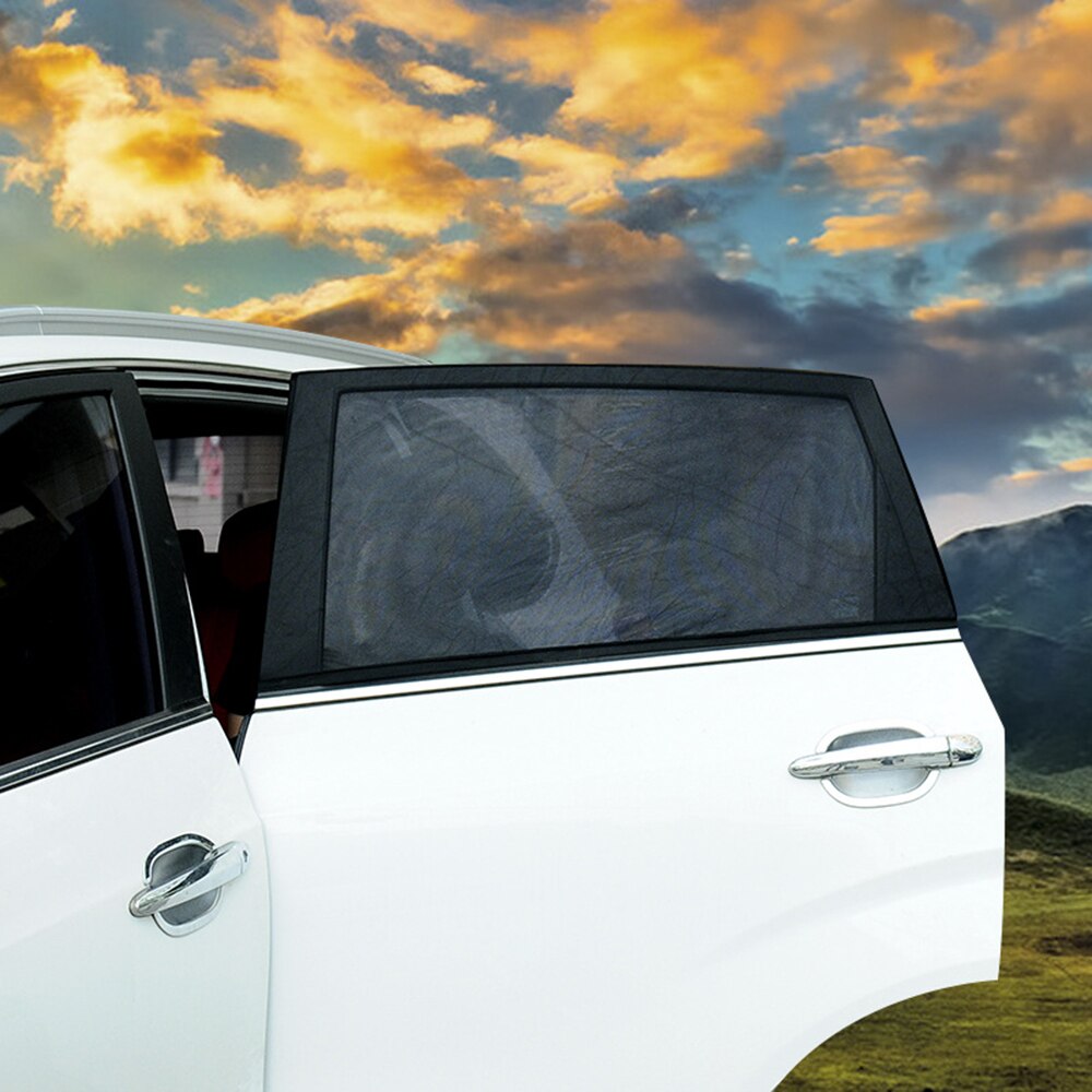 2Pcs Auto Styling Accessoires Zonnescherm Auto Uv Beschermen Gordijn Side Window Zonnescherm Mesh Autoruit Cover Universele