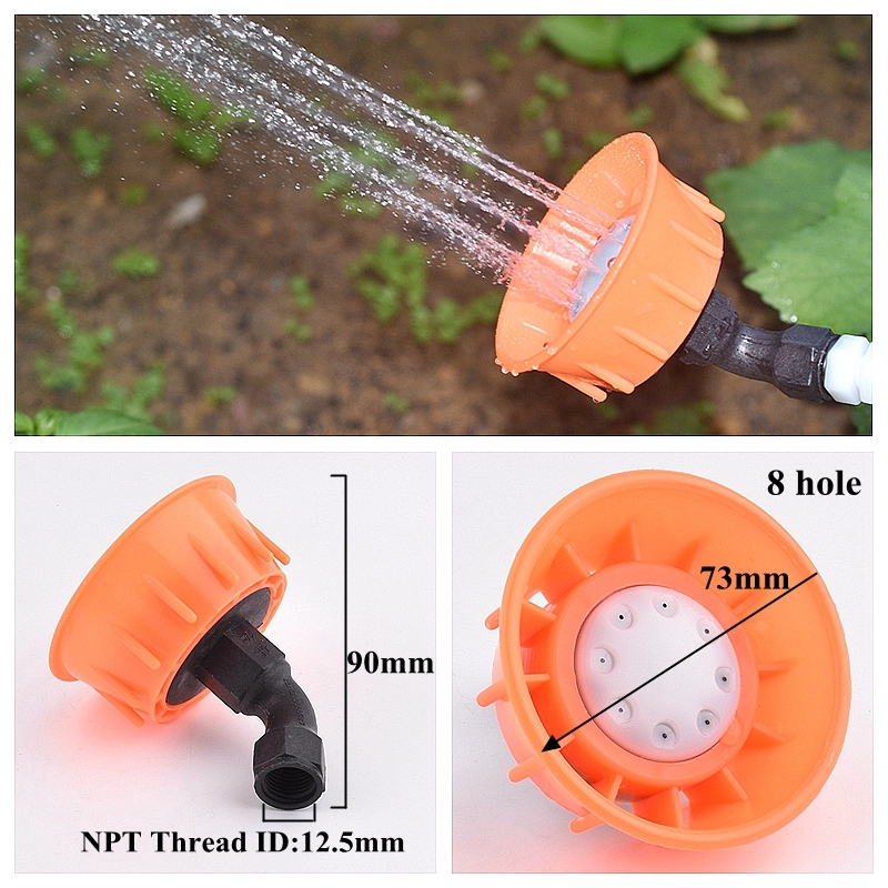 2Pcs Garden Irrigation Watering Atomizing Sprayer Nozzle Adjustable Spray Mode Nozzle Hand Pressure Pesticide Spraying Accessory: light green