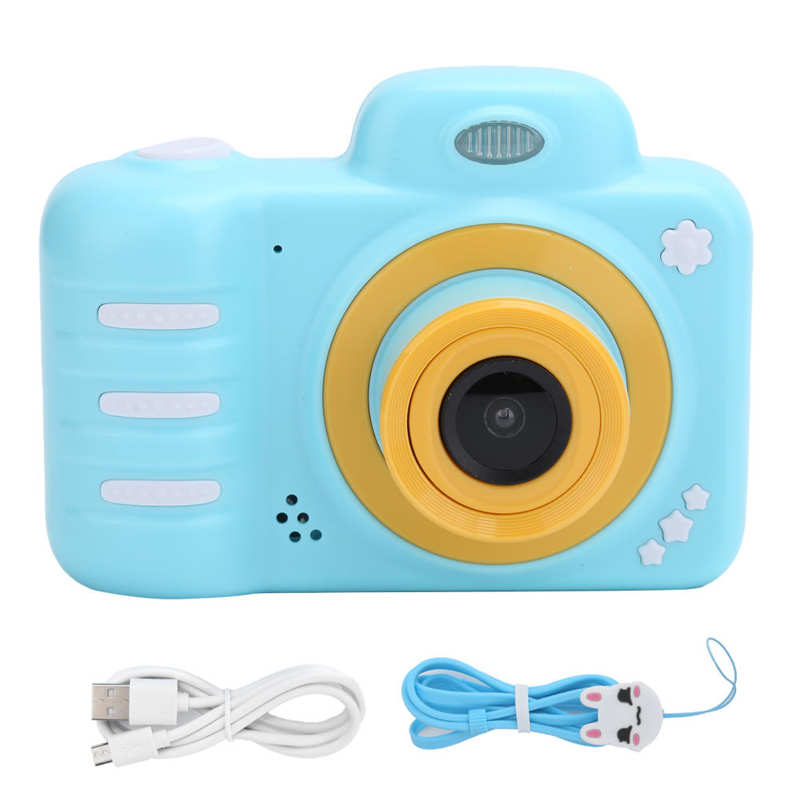 Dual Lens Kids Camera 2.4in Full Hd Scherm 1080P Fotografie Video Speelgoed Voor Kinderen: Blauw