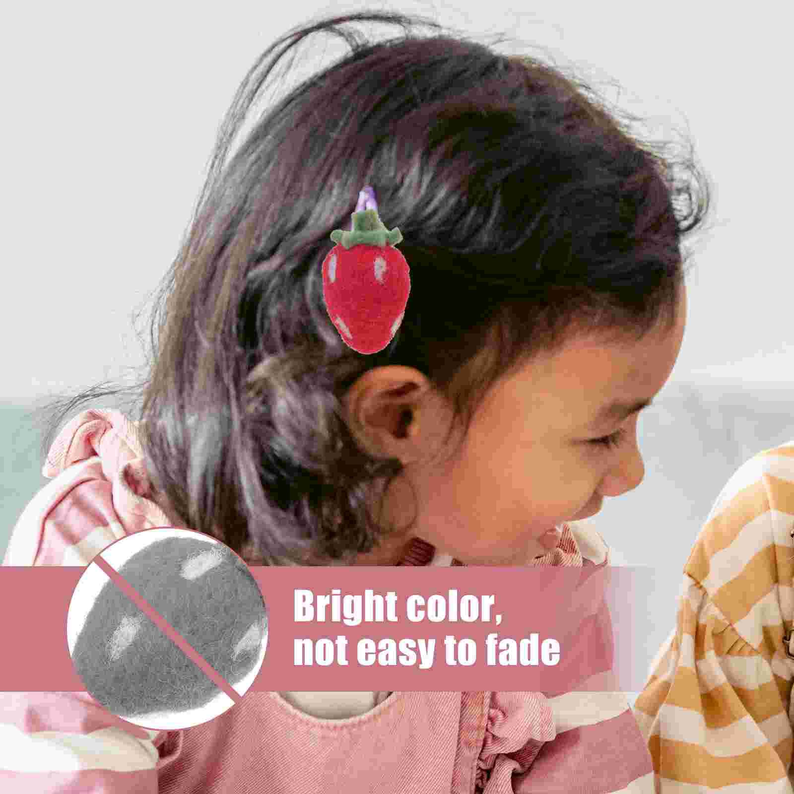 10pcs Felting Crafts Wool Felting Crafts Strawberry Shaped Felt Crafts for DIY Decor