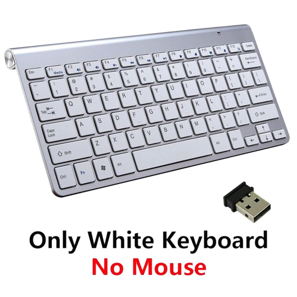 2.4G Wireless Keyboard and Mouse Mini Multimedia Keyboard Mouse Combo Set For Notebook Laptop Mac Desktop PC TV Office: 2