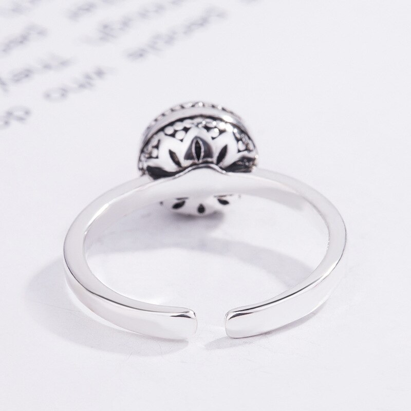Bohemian 925 Sterling Zilver Grote Kristallen Ringen voor Vrouwen Maat Verstelbaar Antieke Ring Bruiloft Sieraden