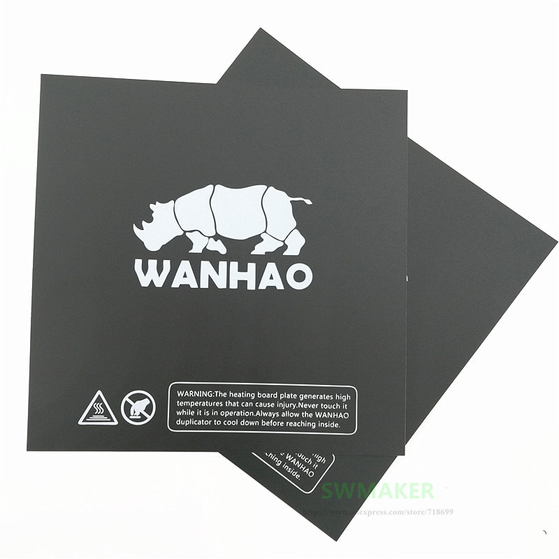2pcs 220x220mm Wanhao i3 V2.1 3D printer spare parts printing heated bed sticker similar with Buildtak i3 heated plate