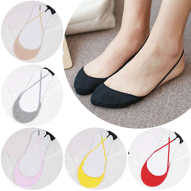 Chaussettes bateau pour femmes, en coton élastique, invisibles, mignonnes et respirantes, chaussettes mi-mollet, invisibles, coupe basse, courtes, à la cheville, pantoufles