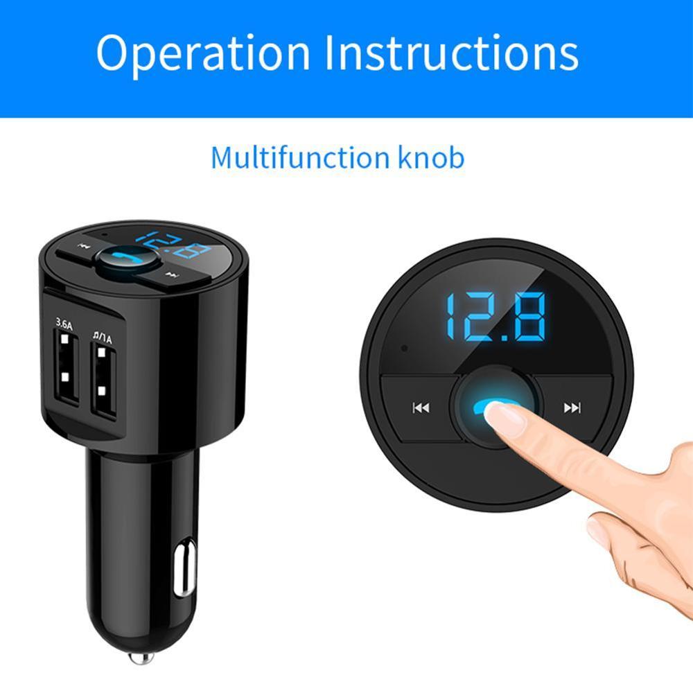 Usb Charger Bluetooth Car Kit Fm-zender Fm Modulator Audio Muziek Mp3 Speler Telefoon Draadloze Handsfree Carkit