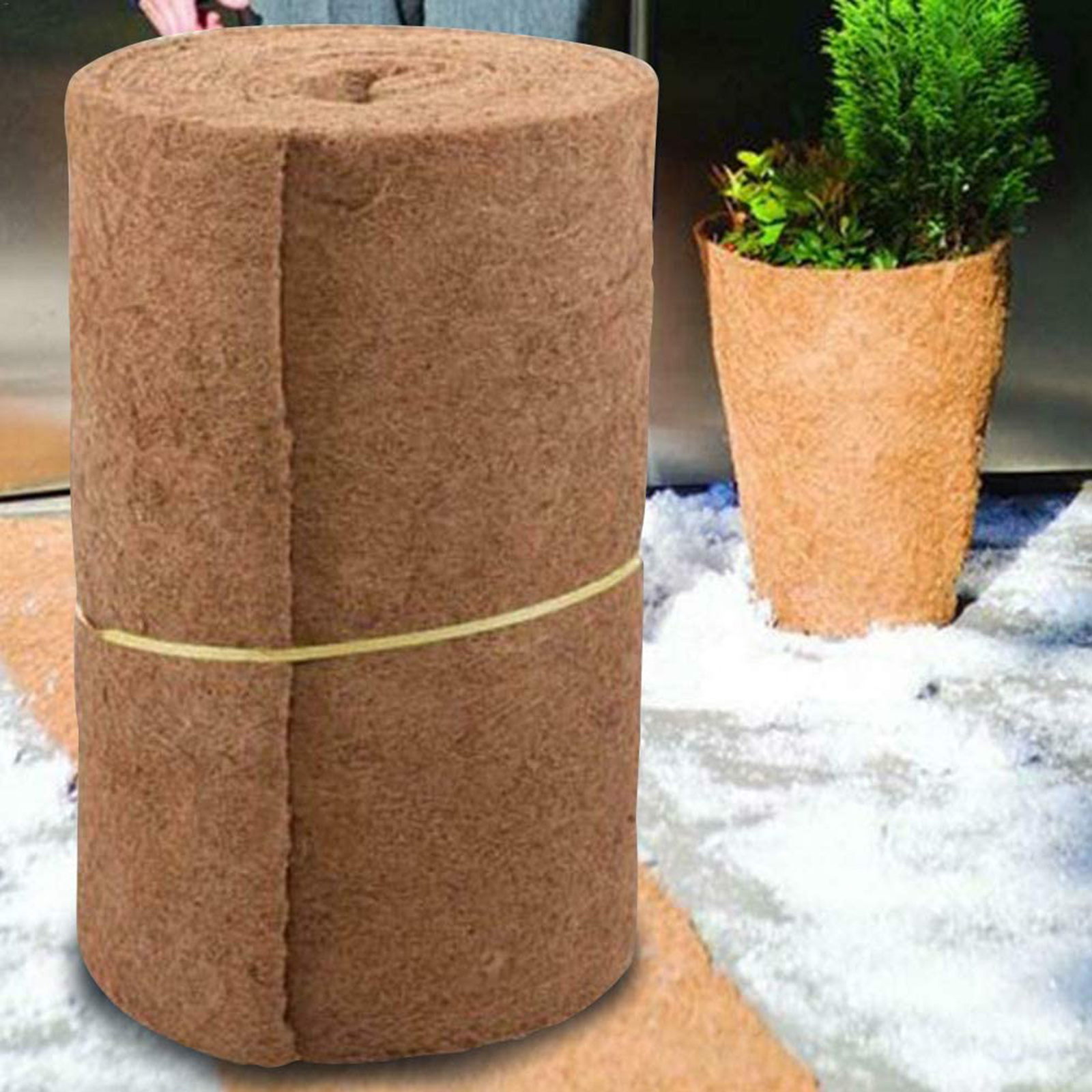 Coco Liner Roll Flower Pot Coconut Mat Hanging Baskets Reptile Habitat Mat