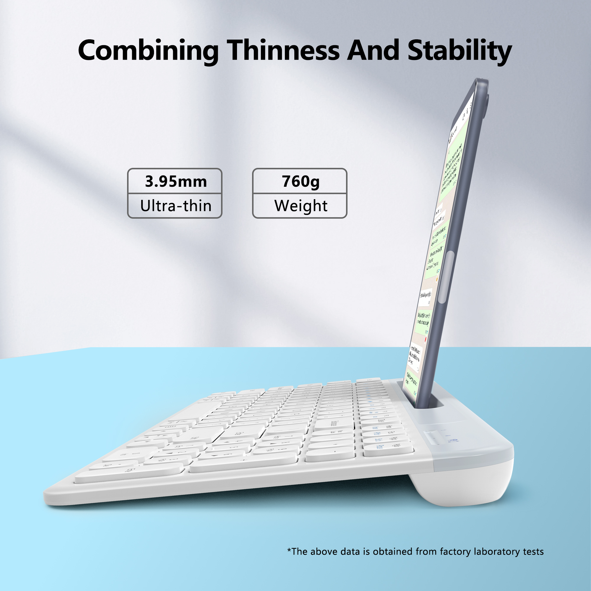 K580 noir blanc sans fil Bluetooth double clavier Ultra-mince Portable ordinateur Portable téléphone Portable tablette Ipad clavier