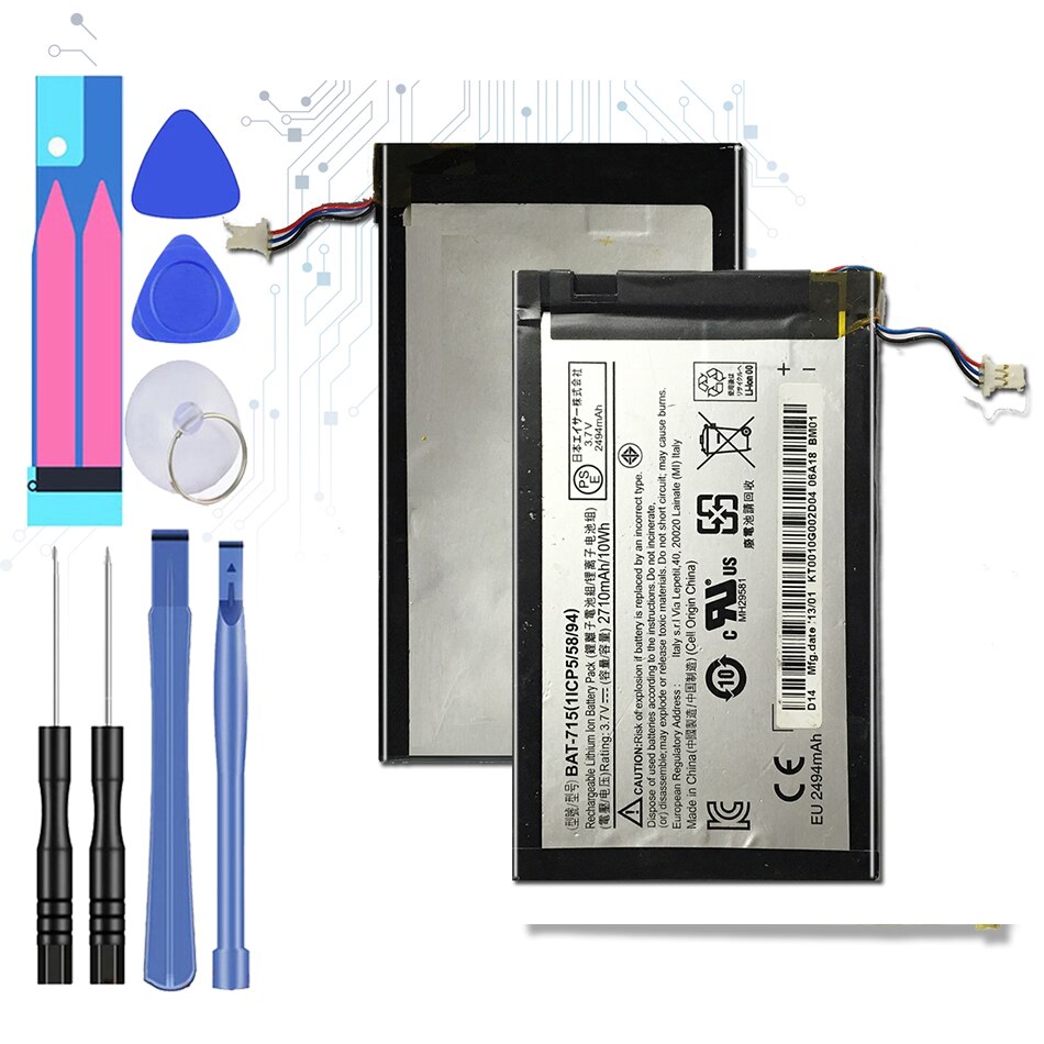 tavoletta Batteria per Acer Iconia scheda B1 B1-A71 B1-710 2710mAh pipistrello-715 con il Codice Binario