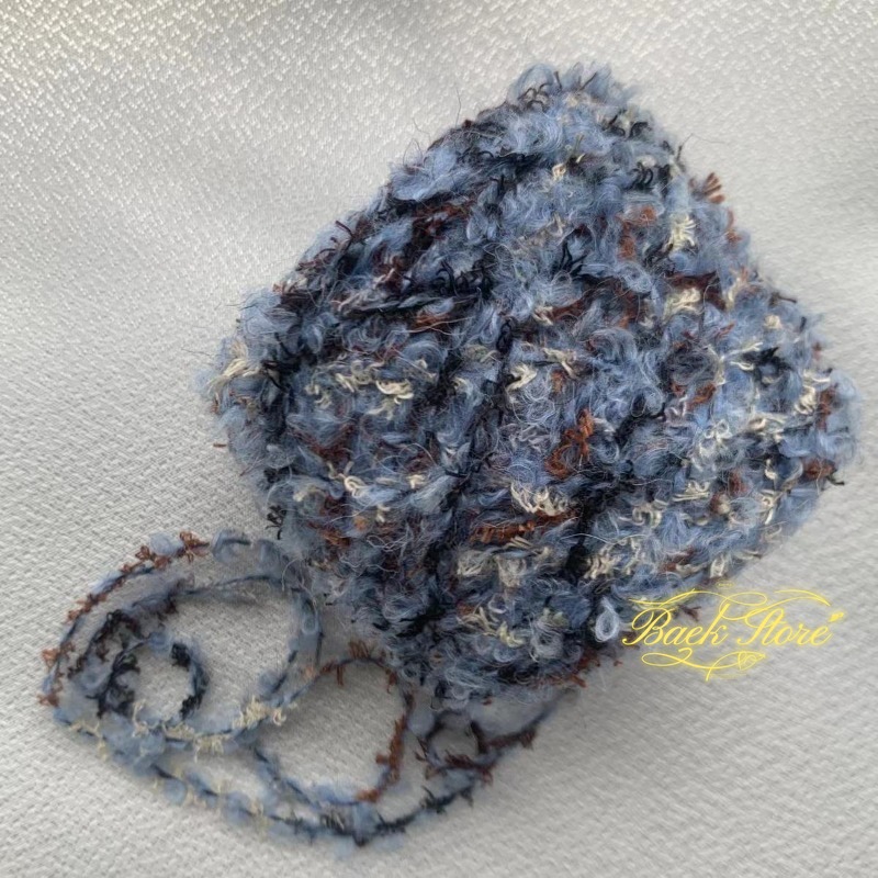 Feder Schleife Faden handgewebtes Garn DIY Häkelnadel Handstricken Kreis Garn DIY Pullover Jacke Wolle Schal Hut Wolle gestrickt