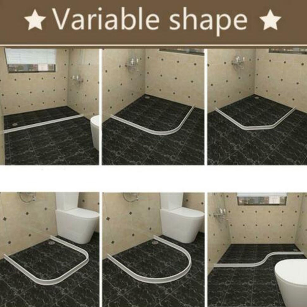 50-120Cm Thuis Badkamer Keuken Lijm Flexibele Rubber Douche Barrière Water Stopper Goede Afdichting