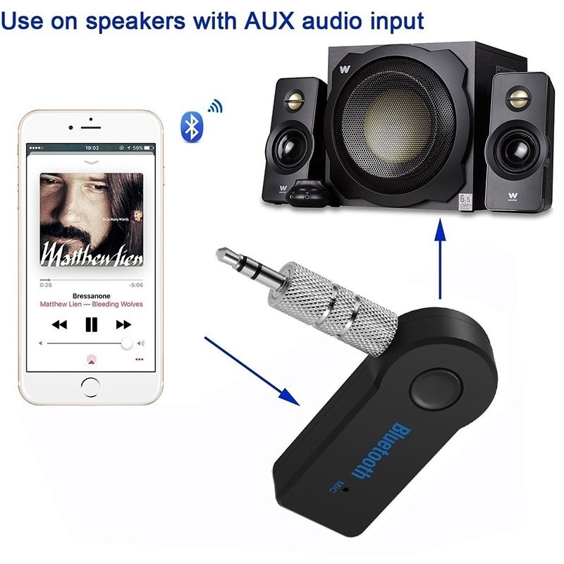 Bluetooth AUX Mini Audio Receiver Auto Bluetooth Transmitter 3,5mm Jack Freisprecheinrichtung Bluetooth Car Kit Musik Aux Bluetooth Adapter